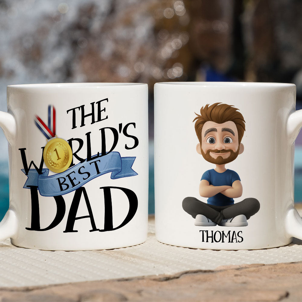 For The World Best Dad - Personalized Custom Coffee Mug