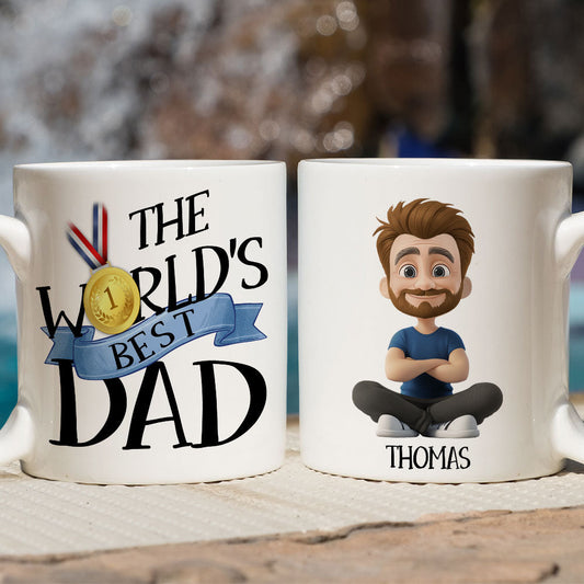 For The World Best Dad - Personalized Custom Coffee Mug