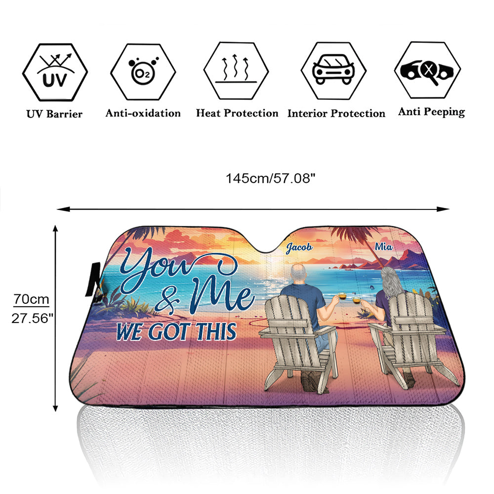You And Me - Personalized Custom Car Sunshade