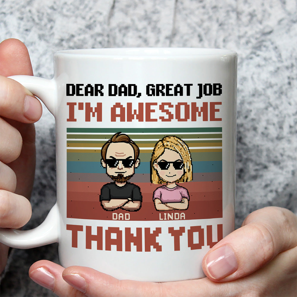 Dear Awesome Father - Personalized Custom Coffee Mug