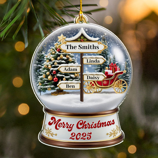 Family Love Christmas - Personalized Custom Acrylic Ornament
