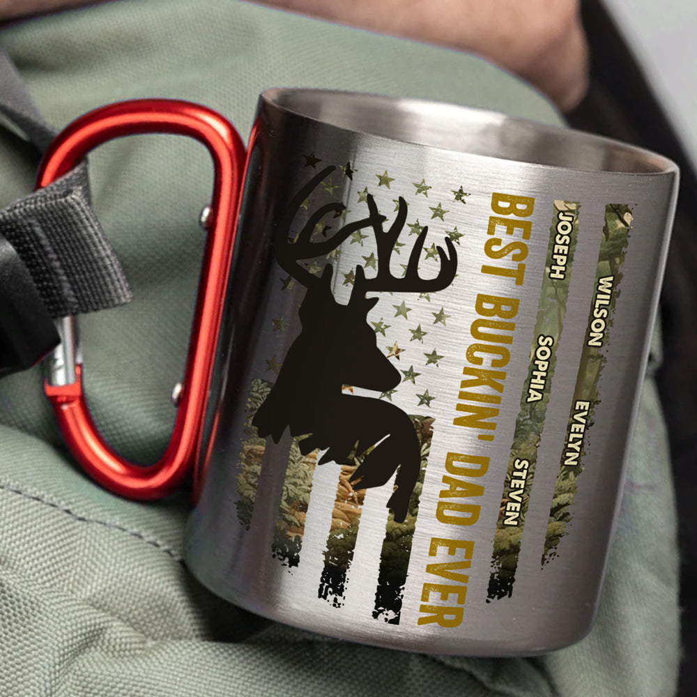 Best Buckin' Dad Ever - Personalized Custom Carabiner Mug