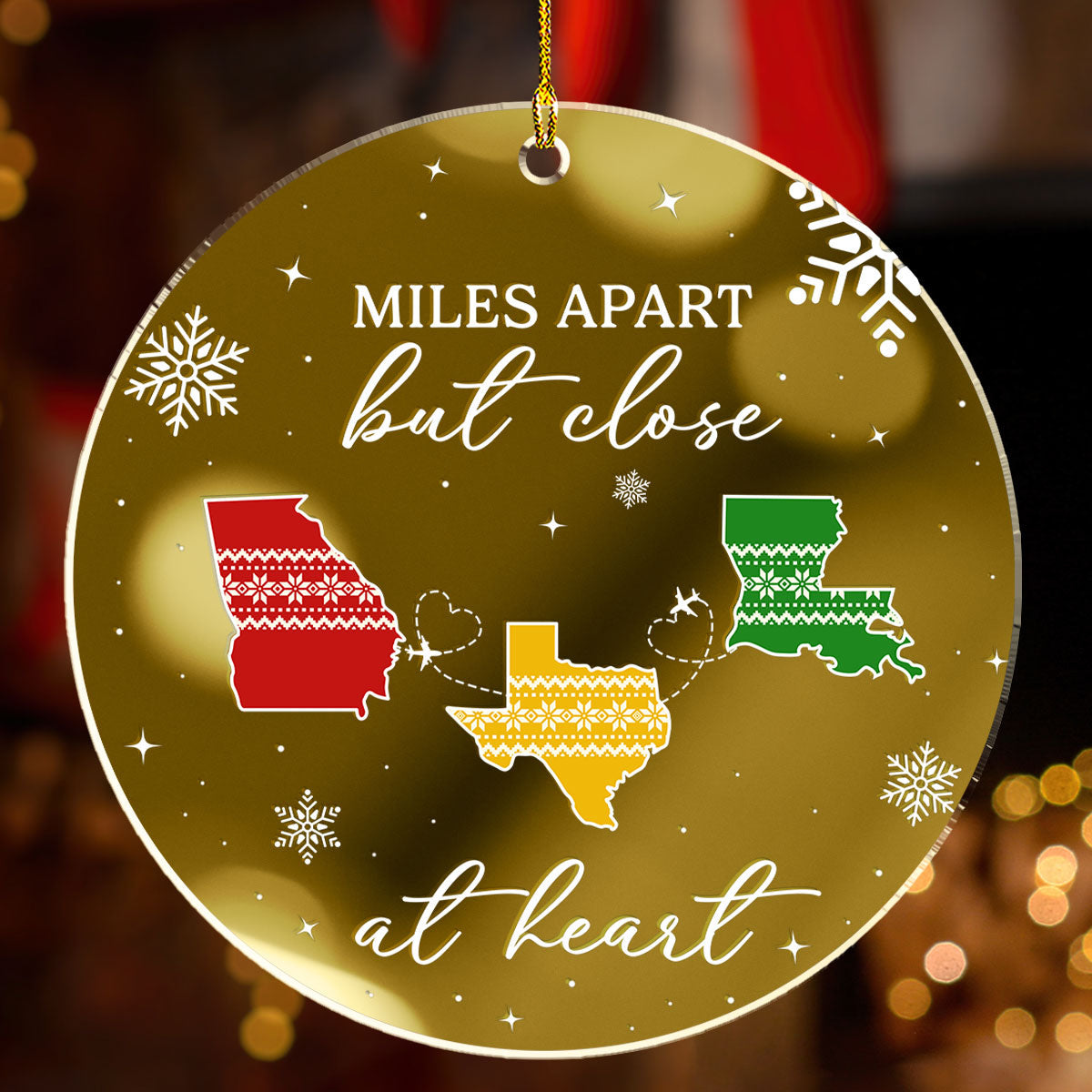 Home Is Where - Personalized Custom Mirrored Acrylic Ornament