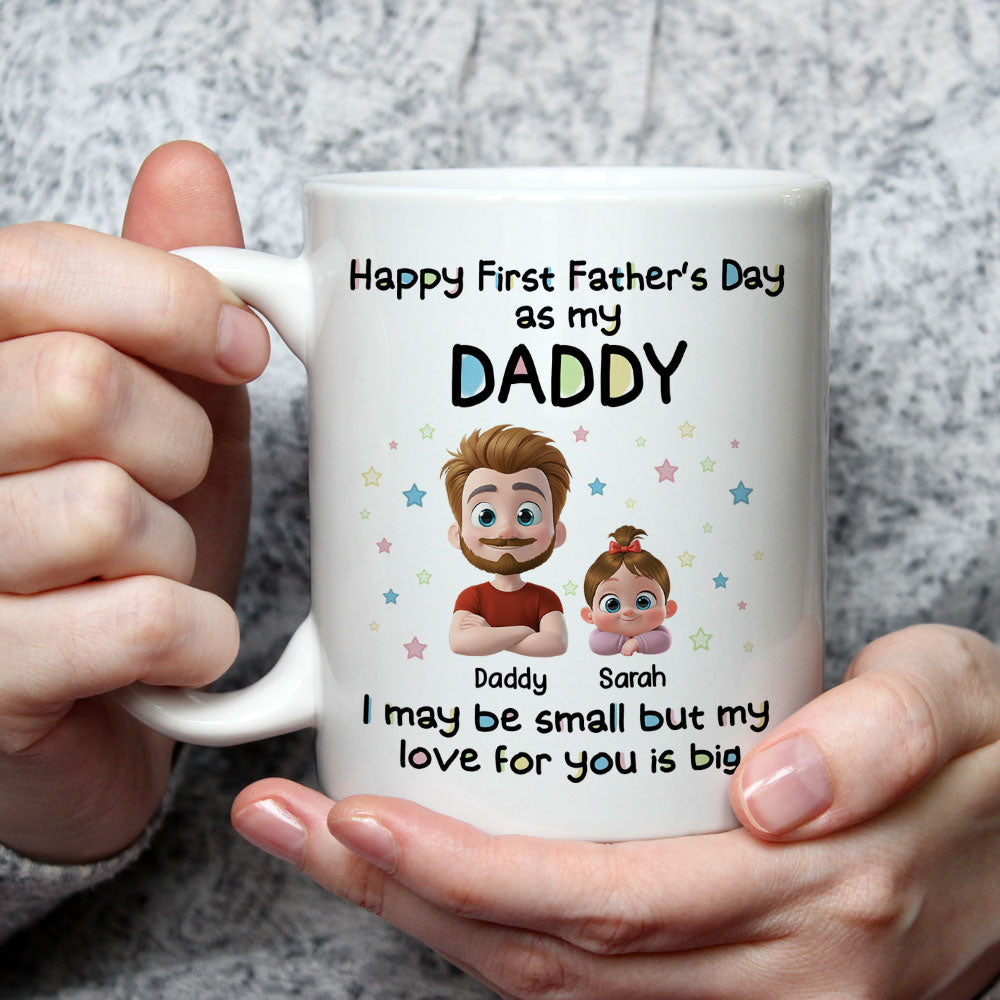 First Father Day With Baby - Personalized Custom Coffee Mug