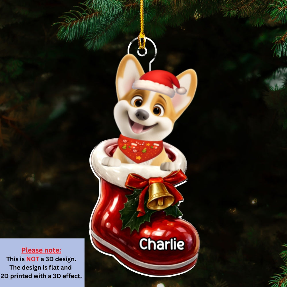 Here In Your Shoes - Personalized Custom 3D Effect Acrylic Ornament