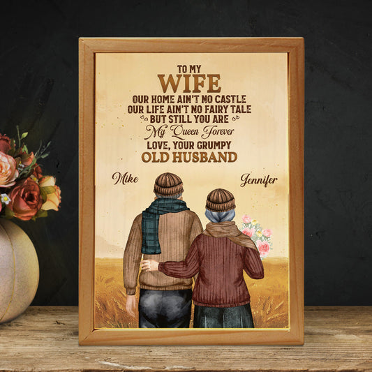 To My Wife You Are My Queen Forever - Personalized Custom Frame Light Box