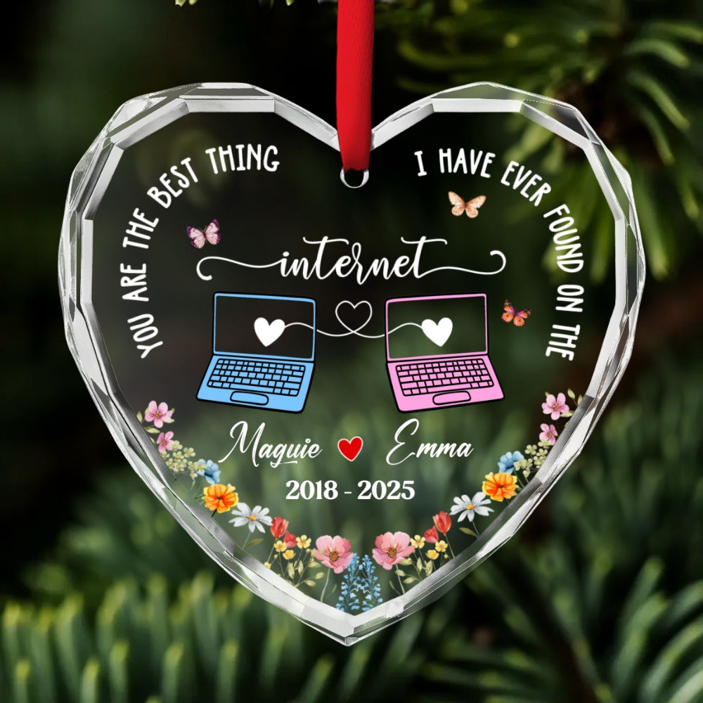 Online Lover - Personalized Custom Glass Ornament