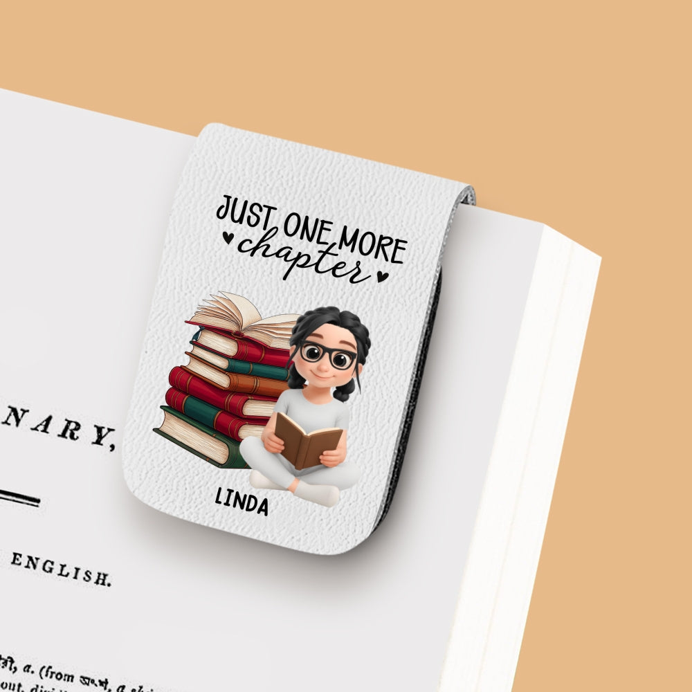 Just One More Chapter - Personalized Custom Leather Bookmark