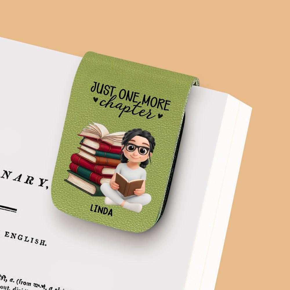 Just One More Chapter - Personalized Custom Leather Bookmark