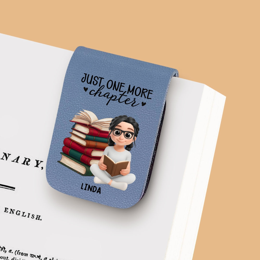 Just One More Chapter - Personalized Custom Leather Bookmark