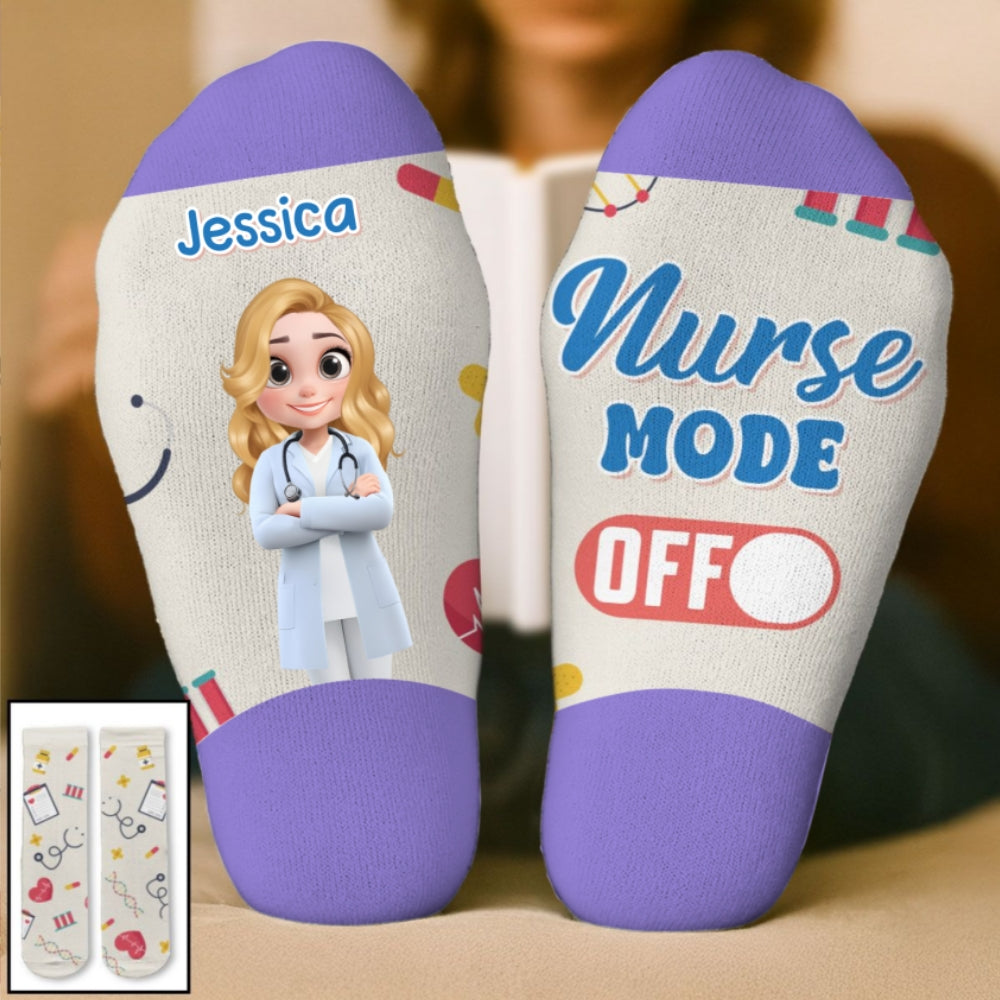Proud To Be A Nurse - Personalized Custom Crew Socks