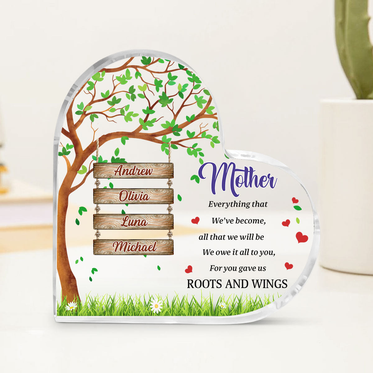 You Gave Us Roots And Wings - Personalized Custom Acrylic Plaque