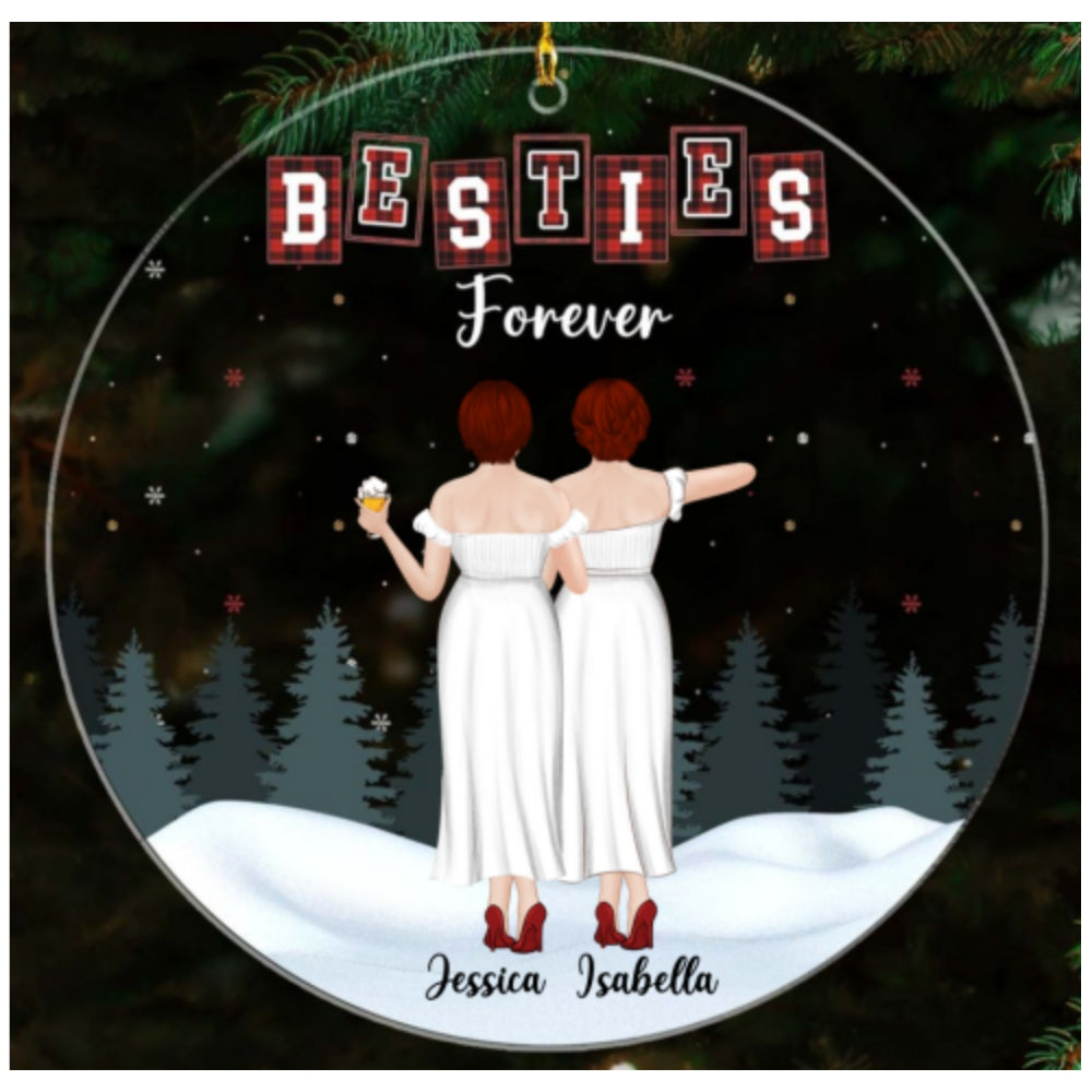 Forever Besties - Personalized Custom Acrylic Ornament