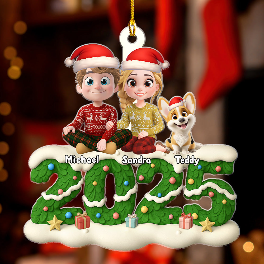 We And Our Dog Green - Personalized Custom Acrylic Ornament