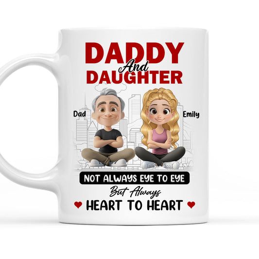 Dad And Daughter Share Love - Personalized Custom Coffee Mug