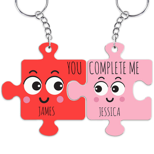 You Complete Me - Personalized Custom Couple Acrylic Keychain