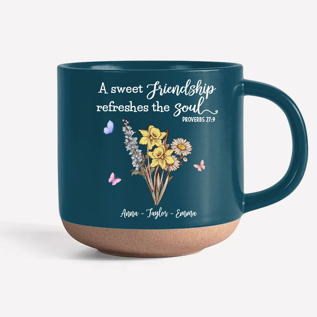 Friendship Refreshes The Soul - Personalized Custom Pottery Mug