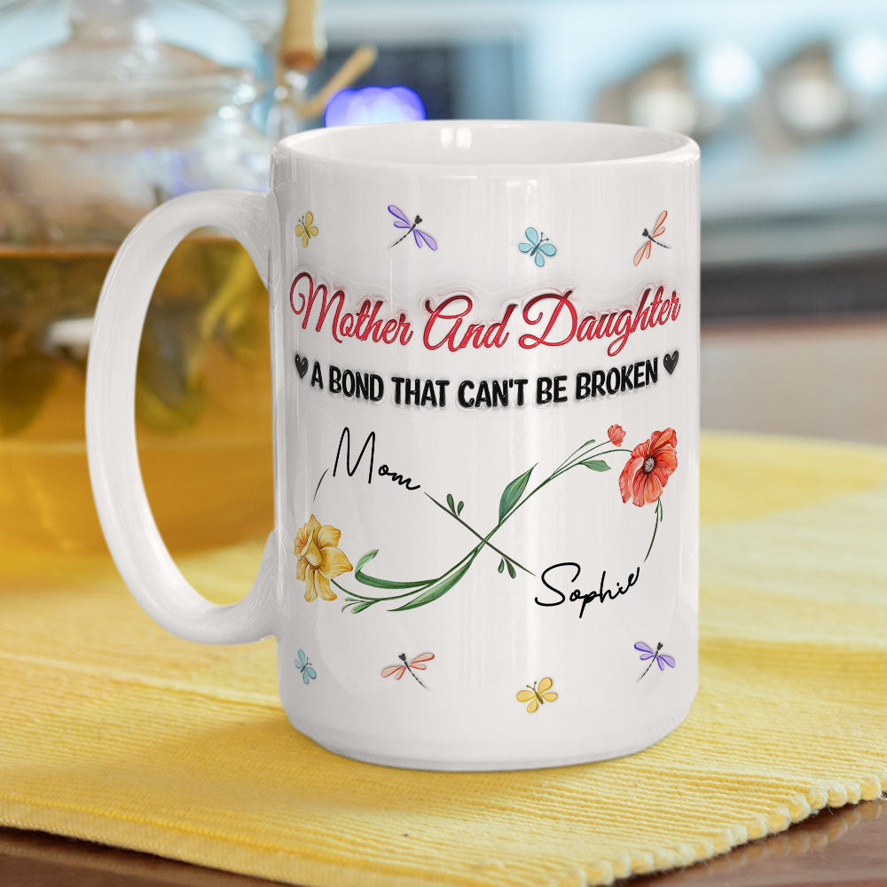 The Love Between Mother And Daughter - Personalized Custom 3D Inflated Effect Mug