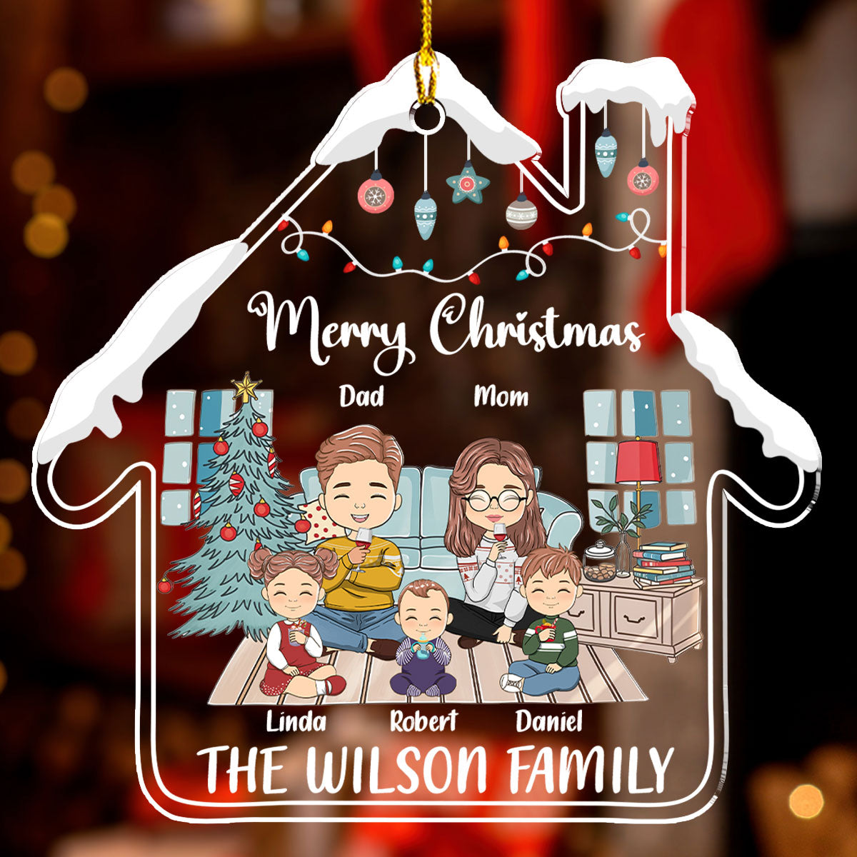 Very Merry Christmas - Personalized Custom Acrylic Ornament