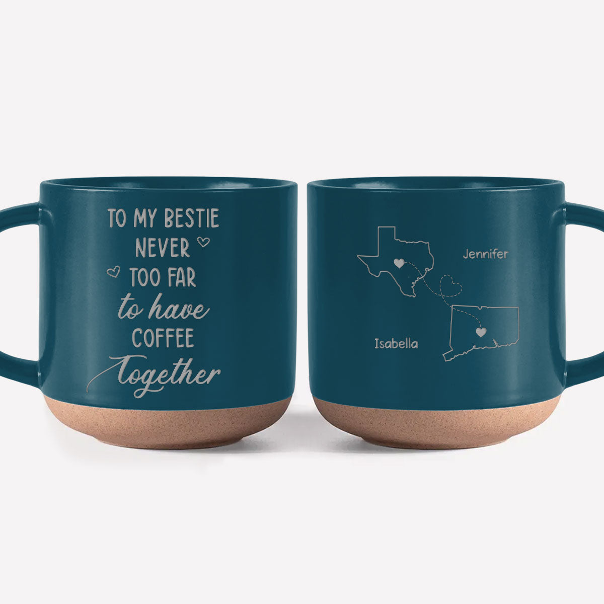 Still Having Coffee Together - Personalized Custom Engraved Pottery Mug