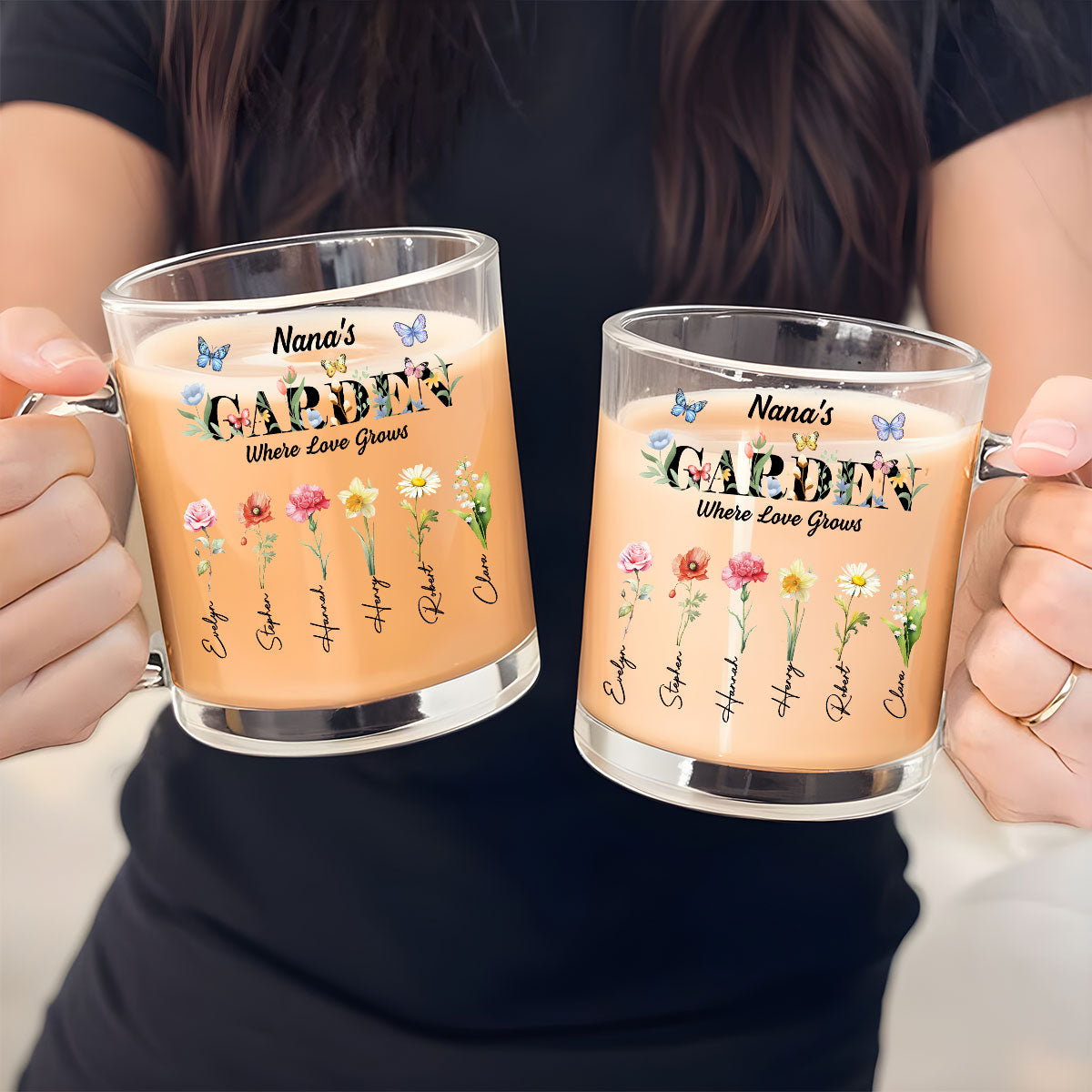 Grandma Garden - Personalized Custom Glass Mug