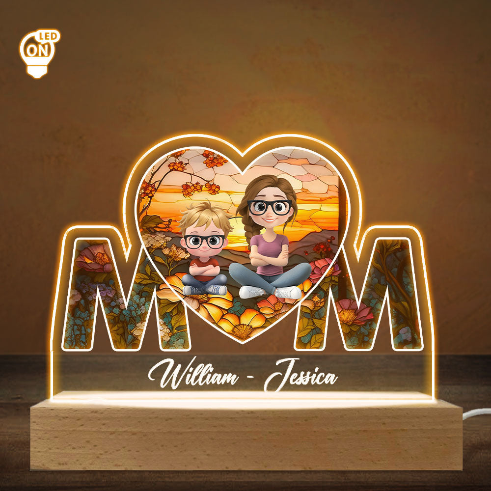 Mother Is The Light In Our Lives - Personalized Custom LED Light