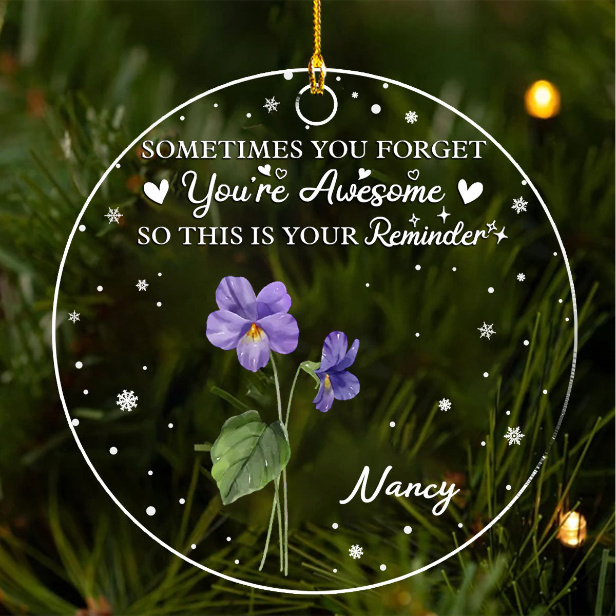 You Are Awesome - Personalized Custom Acrylic Ornament