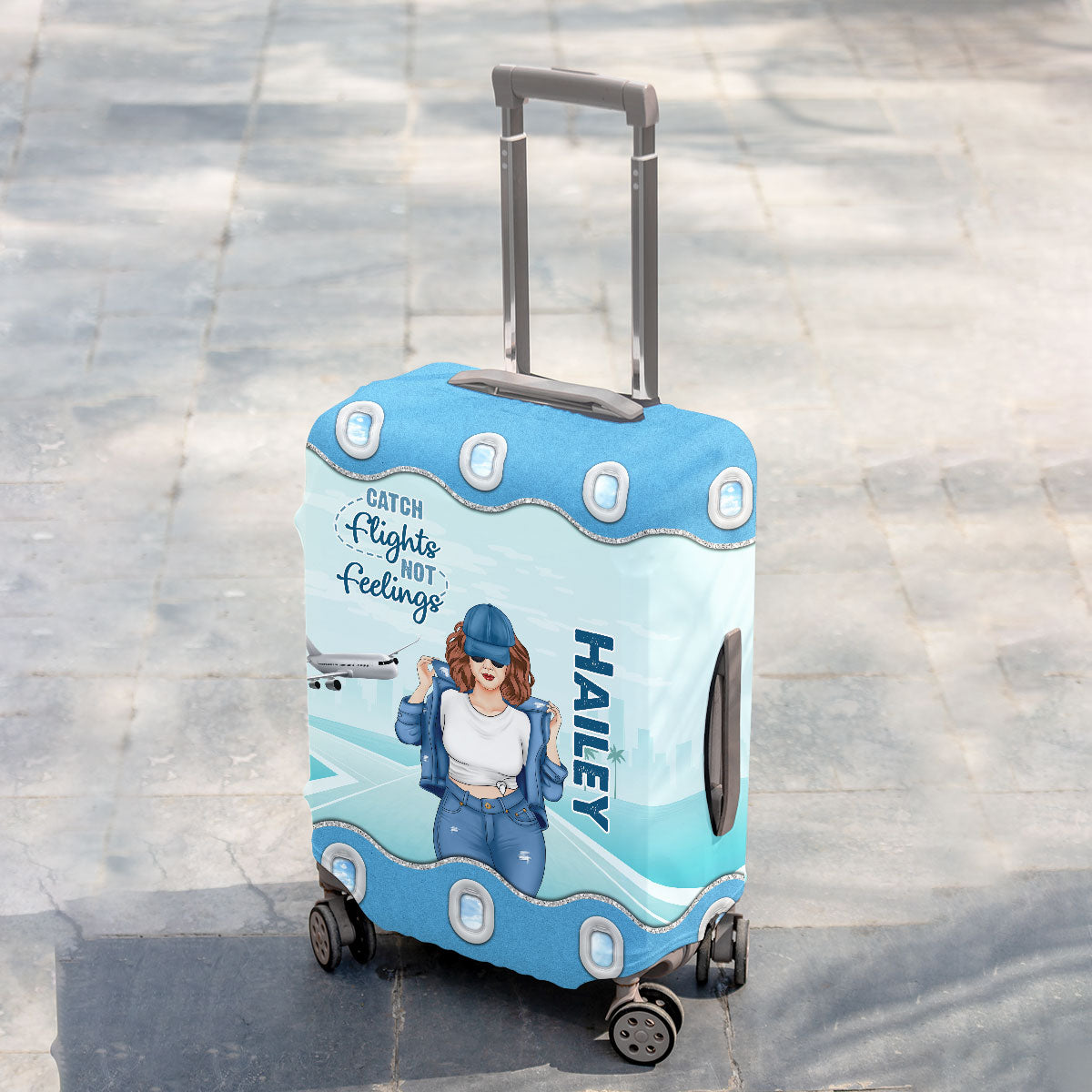 The Sky Is Calling And I Must Go - Personalized Custom Luggage Cover