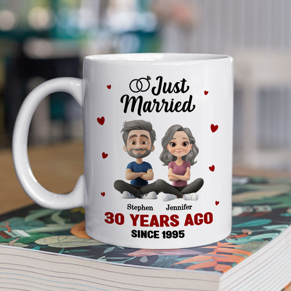 We Just Married - Personalized Custom Coffee Mug