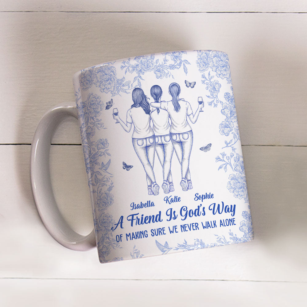 We Never Walk Alone Bestie - Personalized Custom Coffee Mug