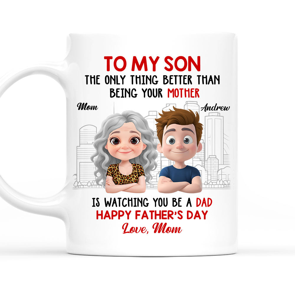 Happy Father Day My Son - Personalized Custom Coffee Mug