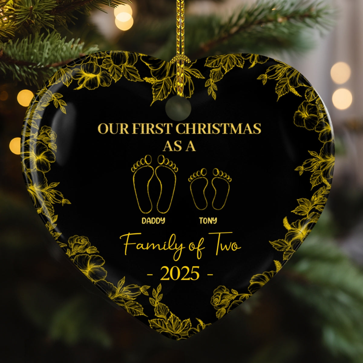 First Christmas Together - Personalized Custom Ceramic Ornament