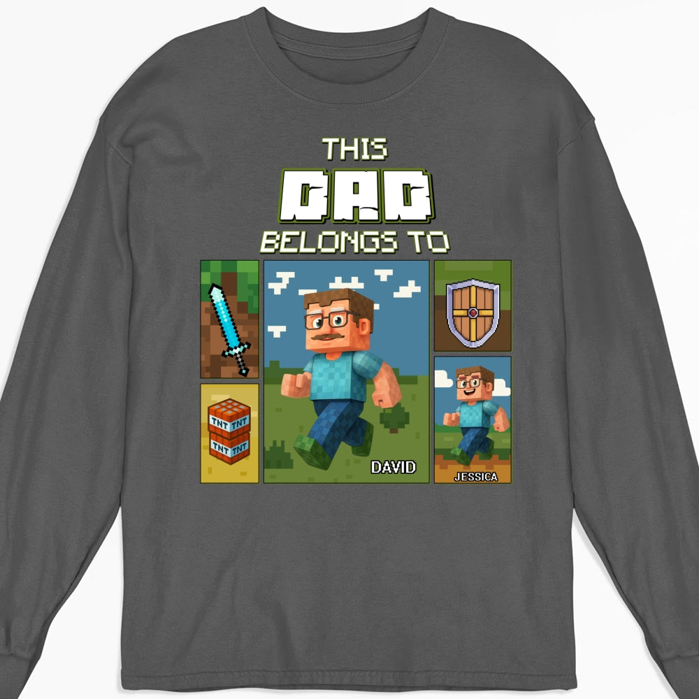 This Awesome Dad Belongs To - Personalized Custom Shirt