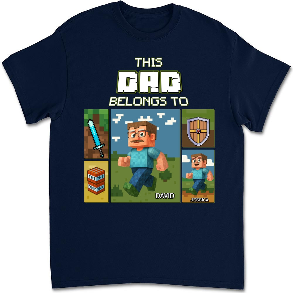 This Awesome Dad Belongs To - Personalized Custom Shirt