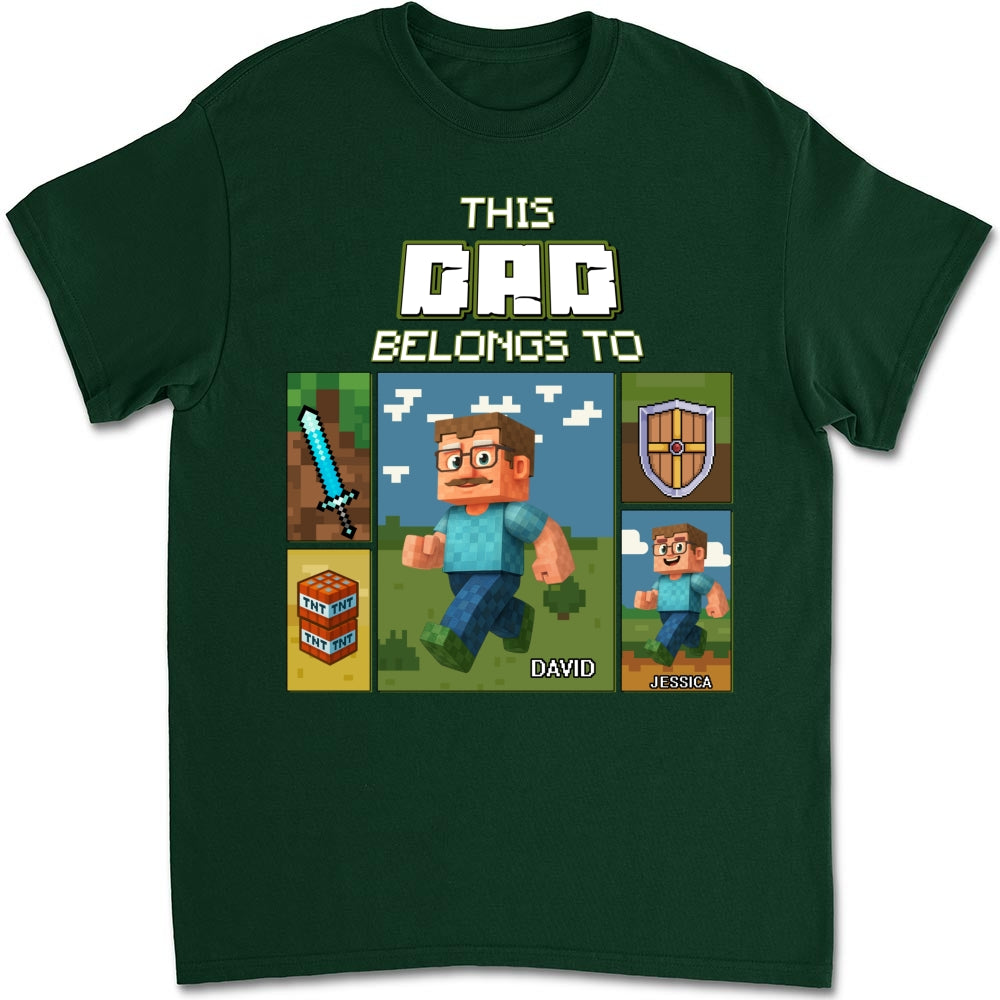 This Awesome Dad Belongs To - Personalized Custom Shirt