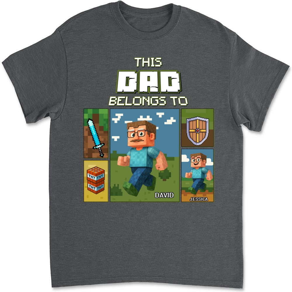 This Awesome Dad Belongs To - Personalized Custom Shirt