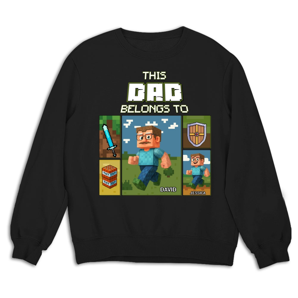 This Awesome Dad Belongs To - Personalized Custom Shirt