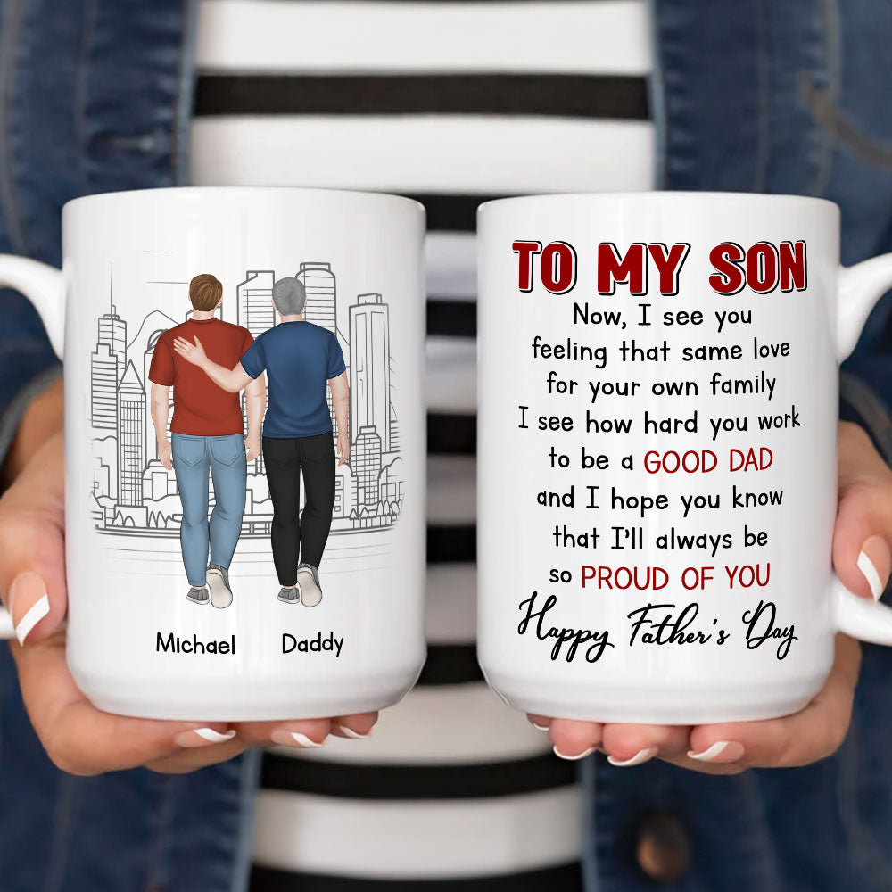I Am Proud Of You Son - Personalized Custom Coffee Mug