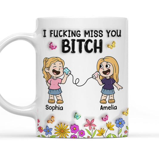 Wish You Were On My End - Personalized Custom 3D Inflated Effect Mug