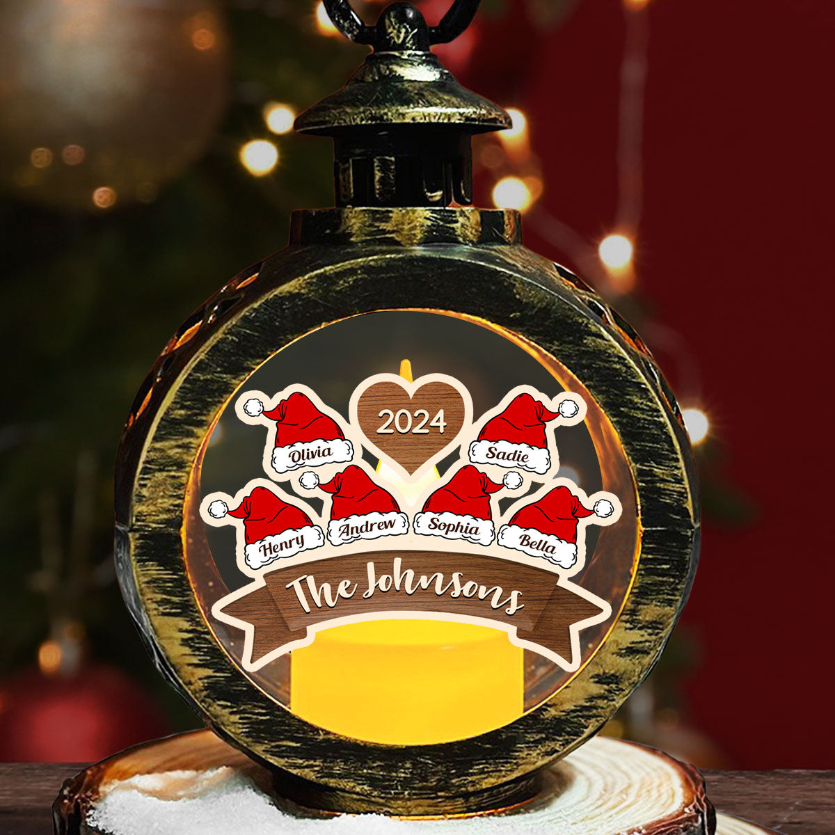 Our Christmas - Personalized Custom Christmas Lantern