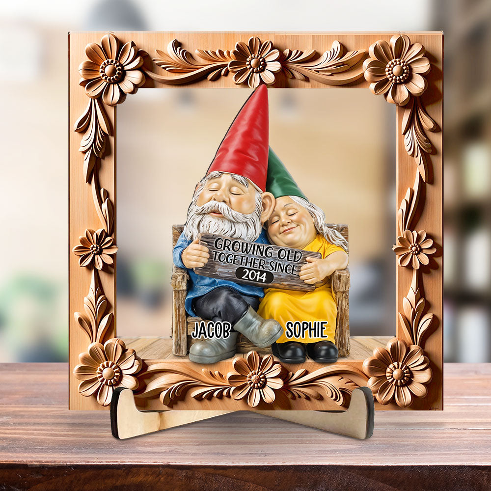 Growing Old Together - Personalized Custom Wooden Plaque