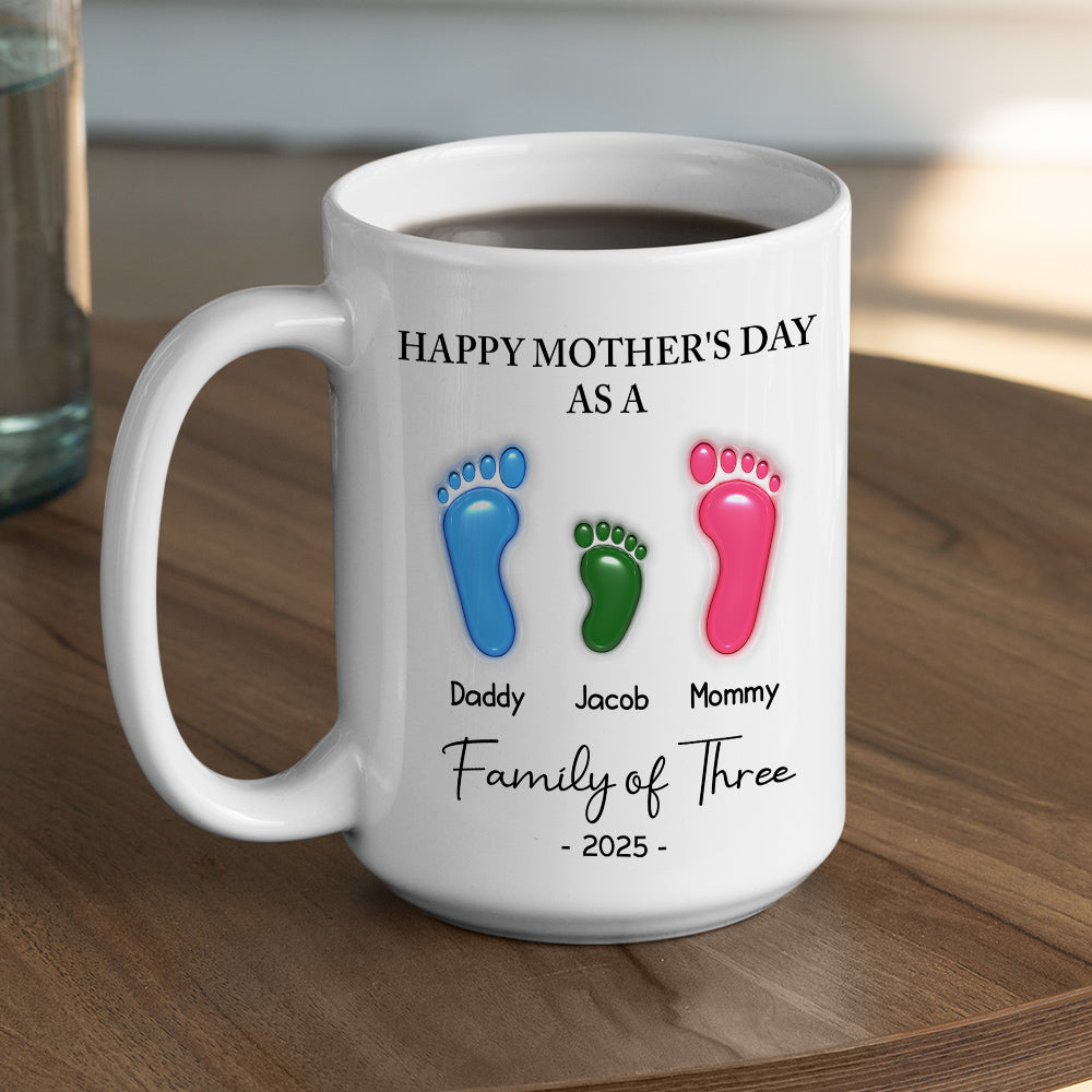 Happy Mother Day As A Family - Personalized Custom 3D Inflated Effect Mug