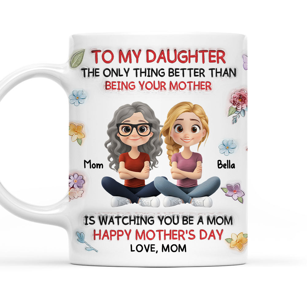 Mom Always Watches Over You - Personalized Custom 3D Inflated Effect Mug