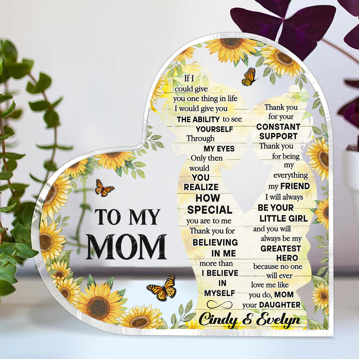 To My Mom - Personalized Custom Acrylic Plaque
