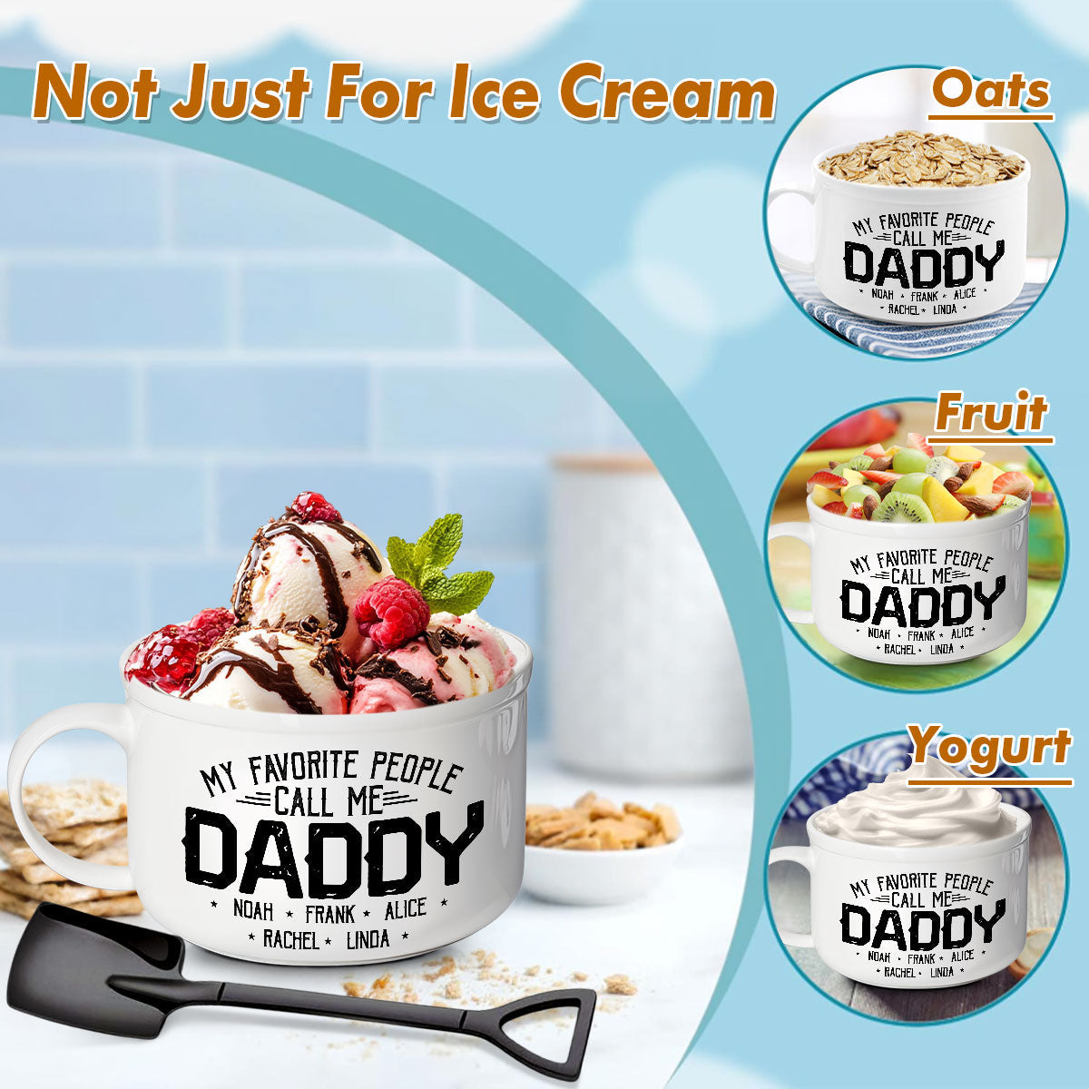 My Beloved People Call Me Daddy - Personalized Custom Ceramic Bowl