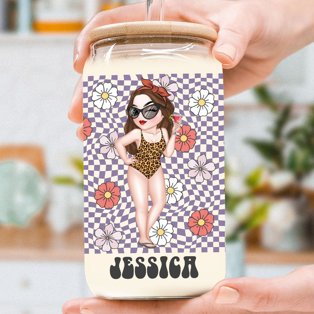 Retro Style - Personalized Custom Glass Can