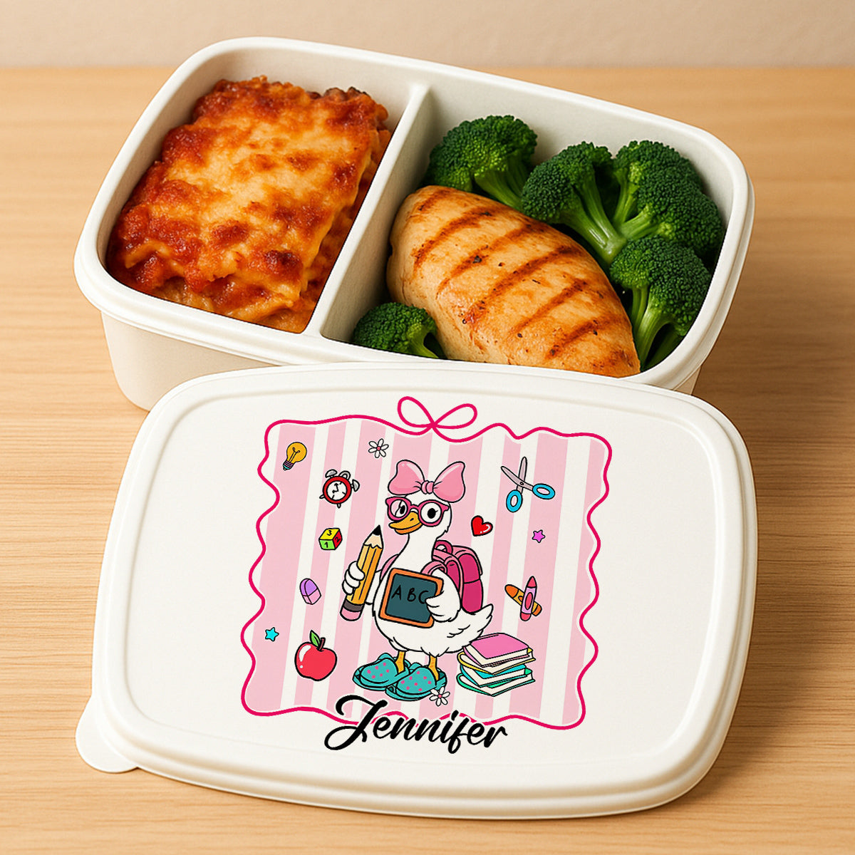Duck Ready For School - Personalized Custom Lunch Box