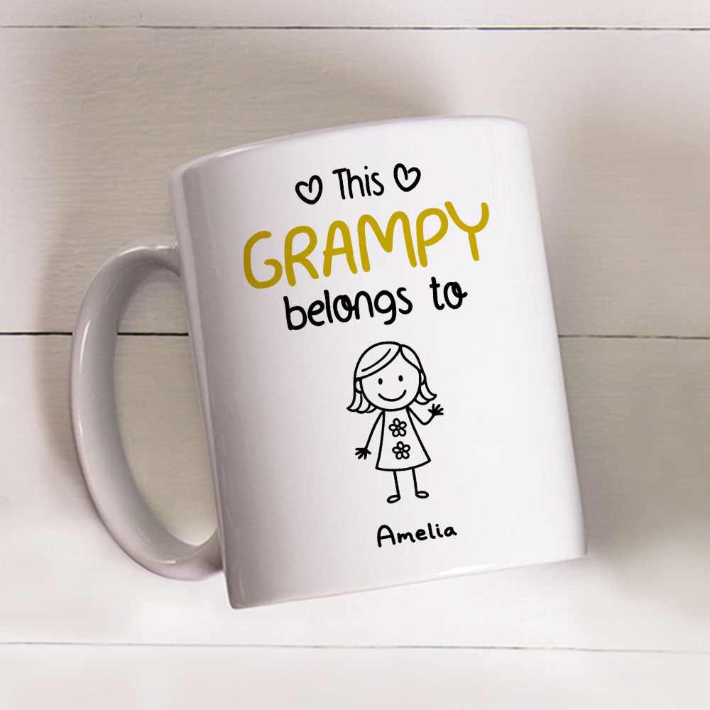 This Grandpa Belongs To Us - Personalized Custom Coffee Mug