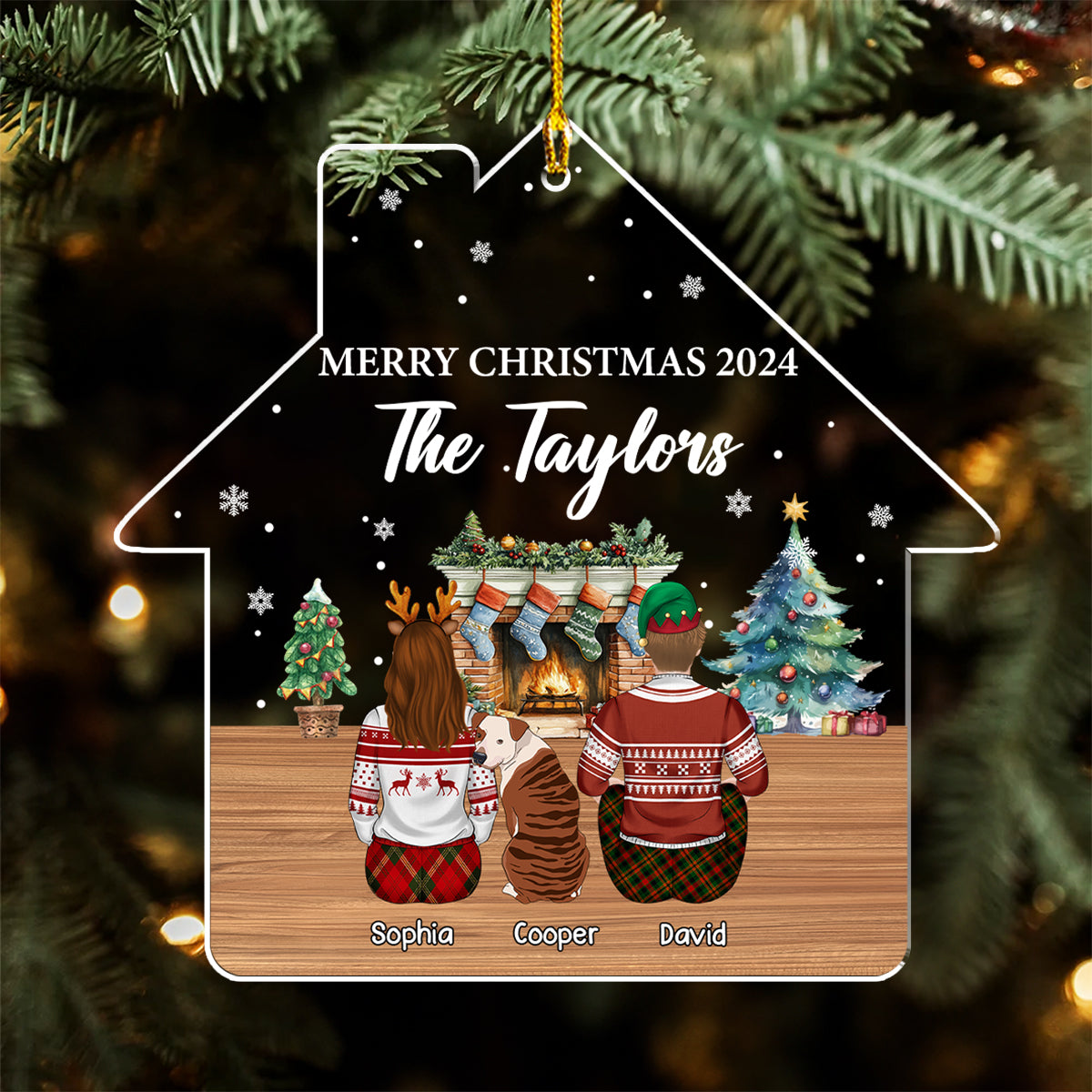 Family Reunion Christmas - Personalized Custom Acrylic Ornament