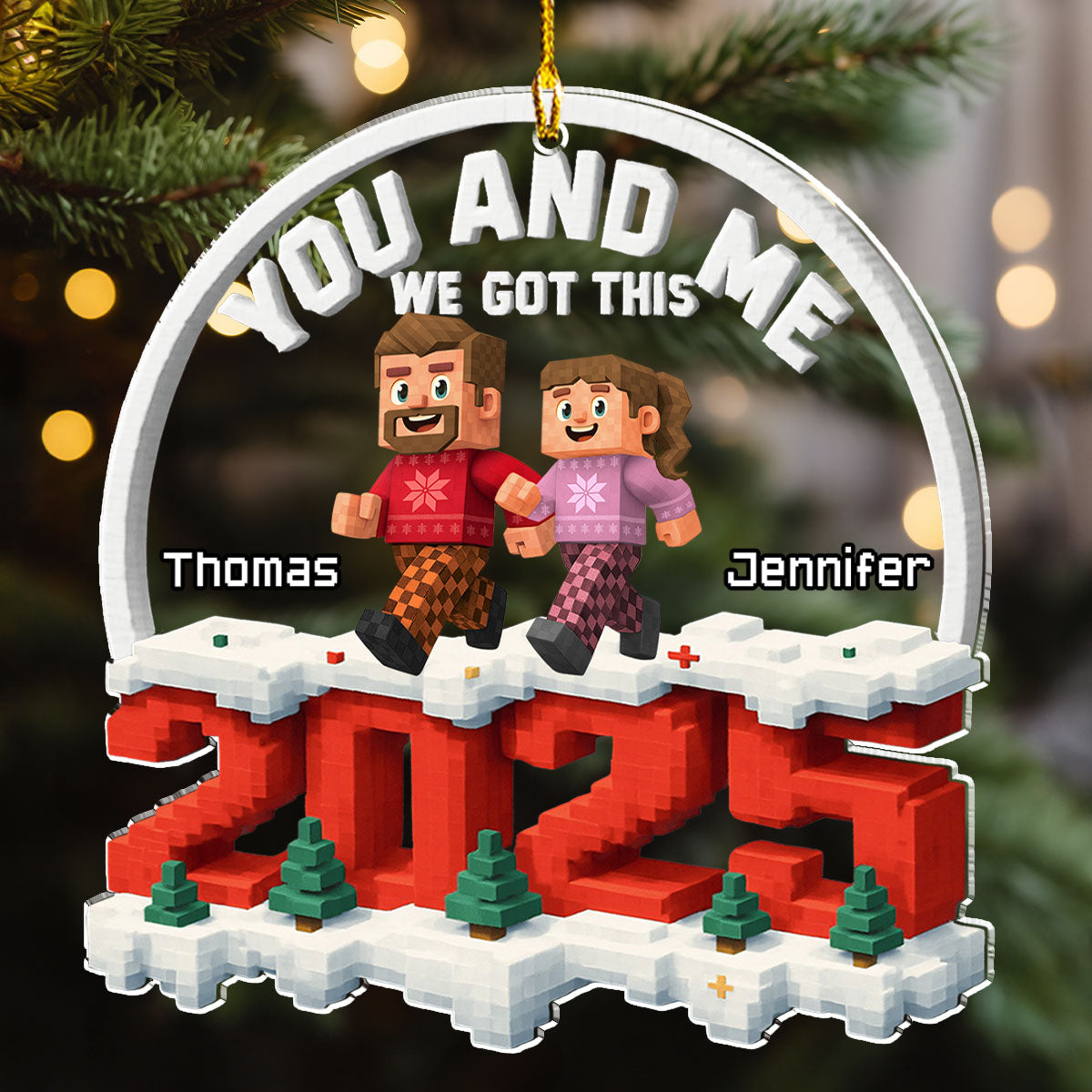 Of Course We Do - Personalized Custom 3D Effect Acrylic Ornament